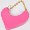 Heart-Shaped Clutch with Oversized Handle