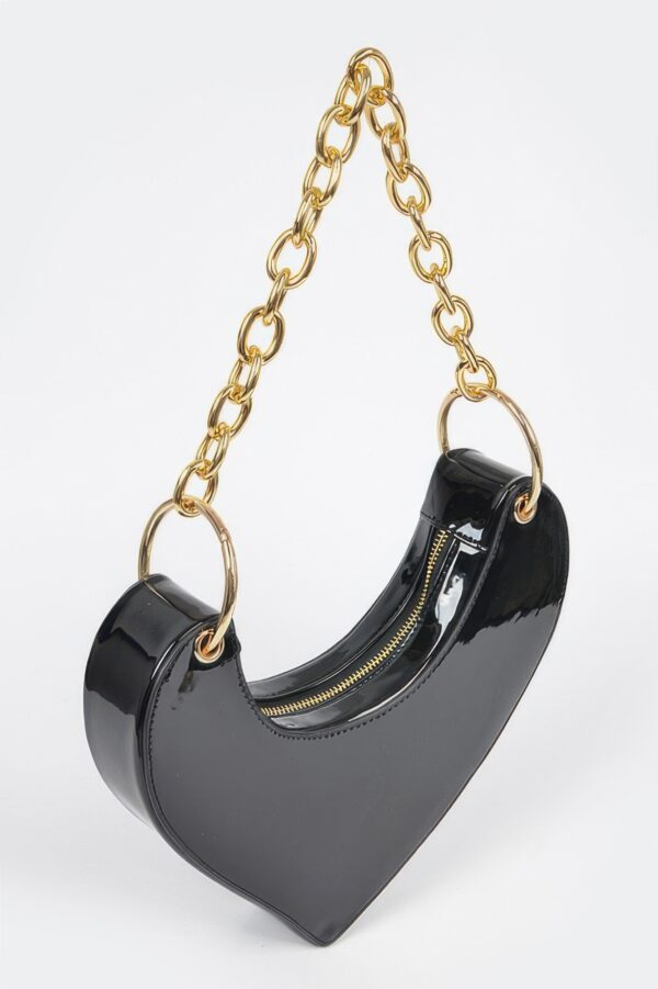 Heart-Shaped Clutch with Oversized Handle