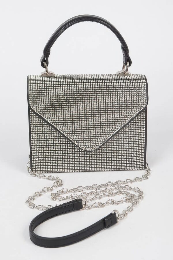 Rhinestone Single-Handle Evening Bag – Structured Sparkle