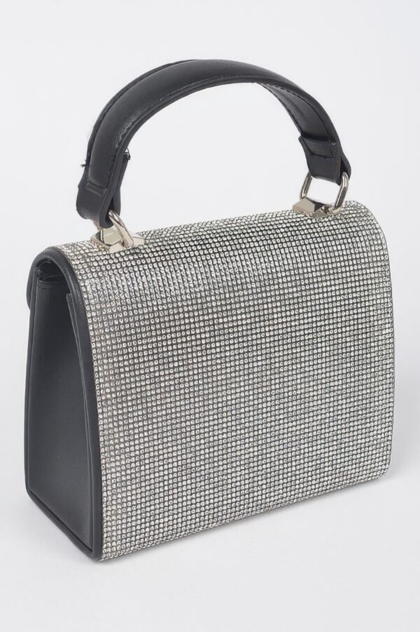 Rhinestone Single-Handle Evening Bag – Structured Sparkle