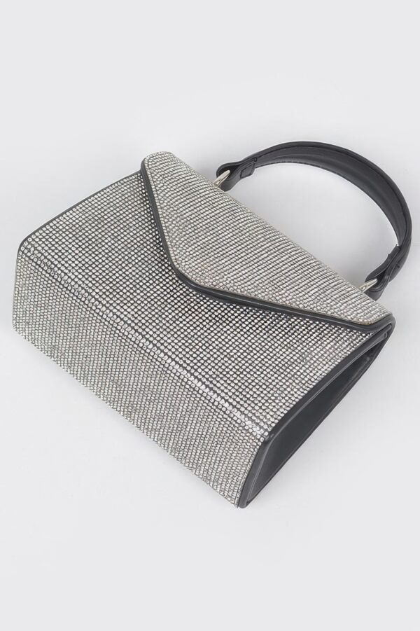 Rhinestone Single-Handle Evening Bag – Structured Sparkle