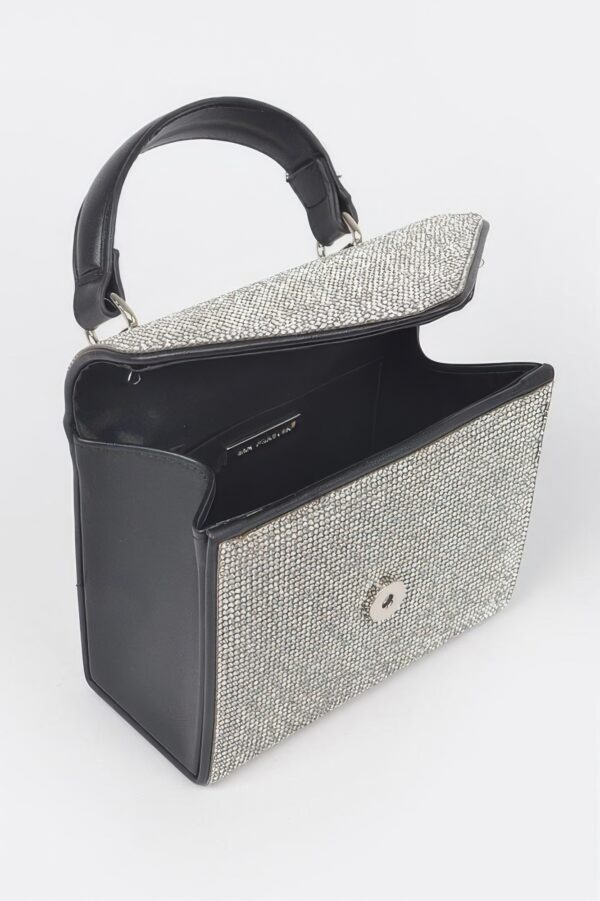 Rhinestone Single-Handle Evening Bag – Structured Sparkle