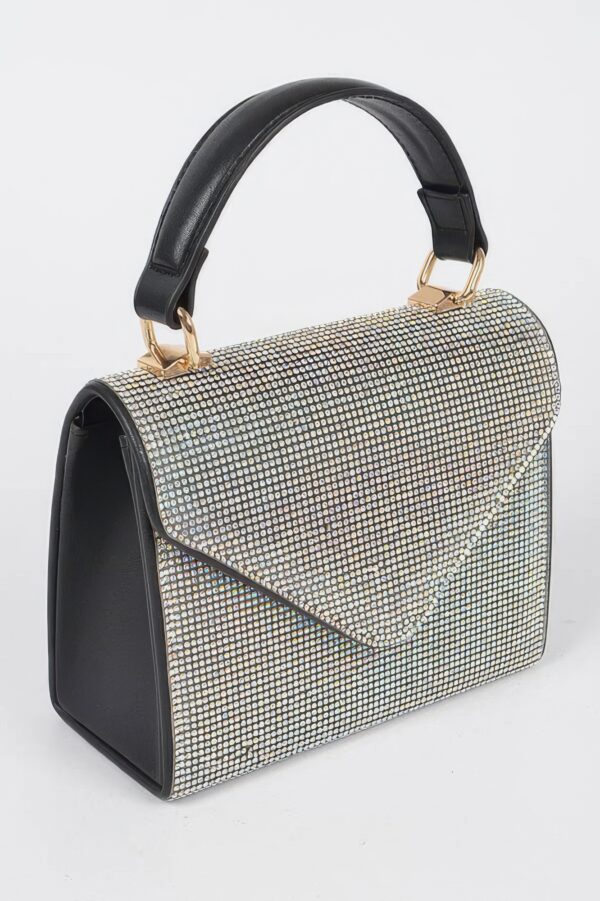 Rhinestone Single-Handle Evening Bag – Structured Sparkle