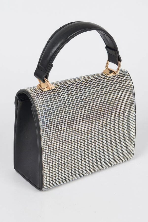 Rhinestone Single-Handle Evening Bag – Structured Sparkle