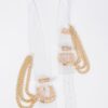 Plus-Size Clear Strap Chain Belt with Metal Buckles