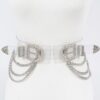 Plus-Size Clear Strap Chain Belt with Metal Buckles