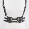 Plus-Size Multi-Buckle Harness Belt, Polyurethane & Elastic