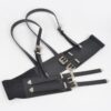 Plus-Size Multi-Buckle Harness Belt, Polyurethane & Elastic