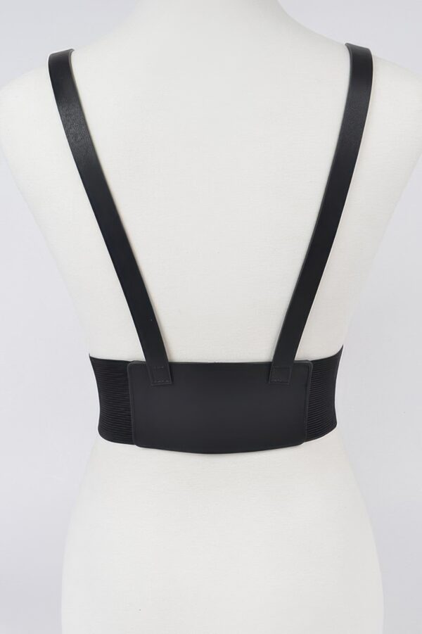 Plus-Size Multi-Buckle Harness Belt, Polyurethane & Elastic
