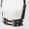 Plus-Size Multi-Buckle Harness Belt, Polyurethane & Elastic