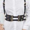 Plus-Size Multi-Buckle Harness Belt, Polyurethane & Elastic