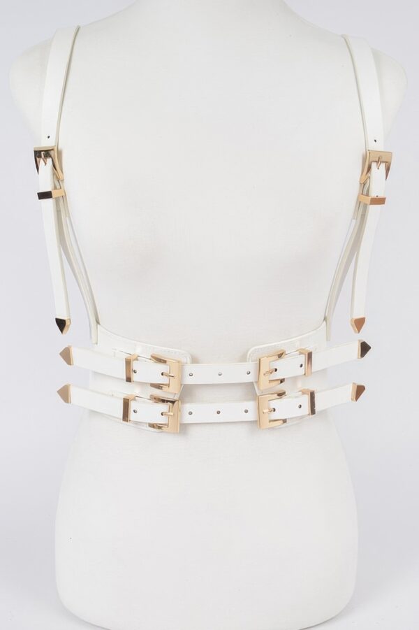 Plus-Size Multi-Buckle Harness Belt, Polyurethane & Elastic