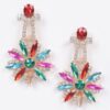 Rhinestone Dangle Earrings – Elongated Drop