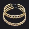 Rhinestone Hoop Earrings – Crystal-Embellished