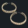 Rhinestone Hoop Earrings – Crystal-Embellished
