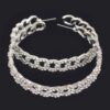 Rhinestone Hoop Earrings – Crystal-Embellished