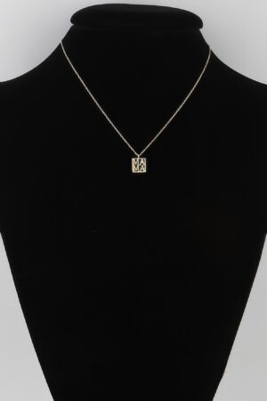 Mama Script Box Necklace – Slim Box Chain