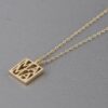 Mama Script Box Necklace – Slim Box Chain