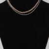 Twisted Chain Necklace with Rhinestone Accent