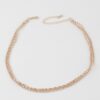 Twisted Chain Necklace with Rhinestone Accent