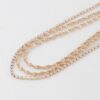 Twisted Chain Necklace with Rhinestone Accent