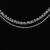 Twisted Chain Necklace with Rhinestone Accent