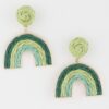 Sculptural Triple-Twisted Rainbow Arc Earrings
