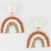 Sculptural Triple-Twisted Rainbow Arc Earrings