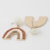 Sculptural Triple-Twisted Rainbow Arc Earrings