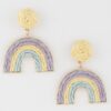 Sculptural Triple-Twisted Rainbow Arc Earrings