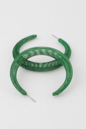 Wire-Wrapped Hoop Earrings – Textured 2-inch Hoops