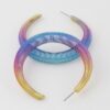 Wire-Wrapped Hoop Earrings – Textured 2-inch Hoops