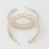 Wire-Wrapped Hoop Earrings – Textured 2-inch Hoops