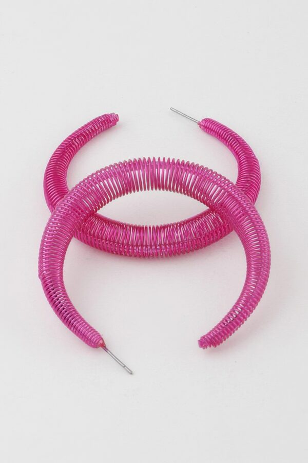 Wire-Wrapped Hoop Earrings – Textured 2-inch Hoops