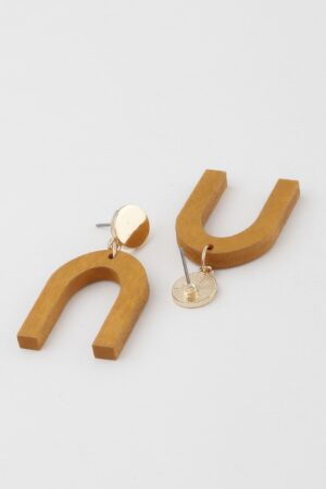 Minimal Geometric Arch Block Drop Earrings