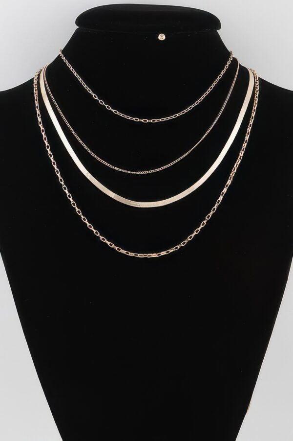 Multi Snake Chain Necklace – Polished Layered Look