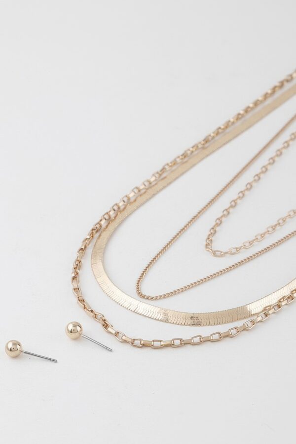 Multi Snake Chain Necklace – Polished Layered Look