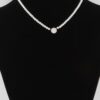 Pearl & Rhinestone Beaded Necklace – 16-inch