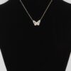 Rhinestone Butterfly Pendant Necklace – Sparkling Accent