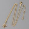 Snake Pendant Rhinestone Necklace – 16 inch Chain