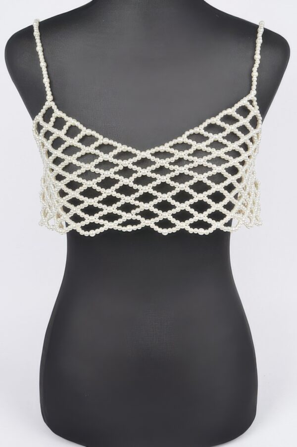 Faux Pearl Bralette – Pearl-Accented Structured Silhouette