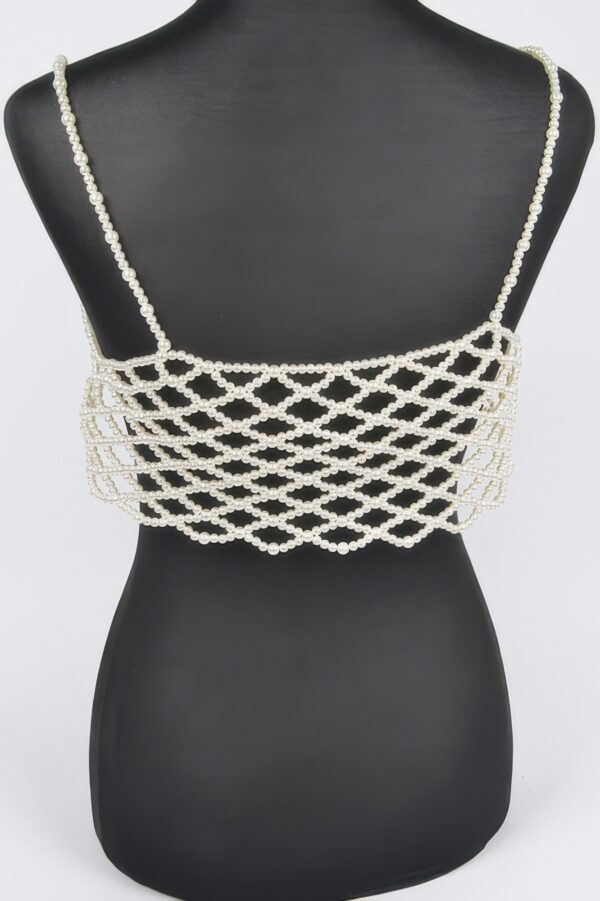 Faux Pearl Bralette – Pearl-Accented Structured Silhouette