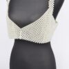 Faux Pearl Embellished Bralette – Structured Silhouette
