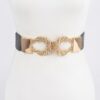 Twist-Link Cuff Elastic Belt with Metal Accent