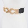 Twist-Link Cuff Elastic Belt with Metal Accent