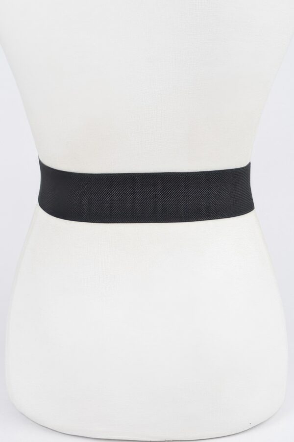 Twist-Link Cuff Elastic Belt with Metal Accent