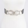 Twist-Link Cuff Elastic Belt with Metal Accent