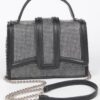 Top Handle Clutch with Hot Fix Embellishment
