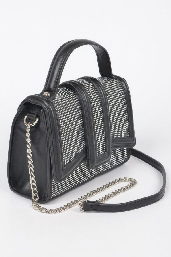 Top Handle Clutch with Hot Fix Embellishment