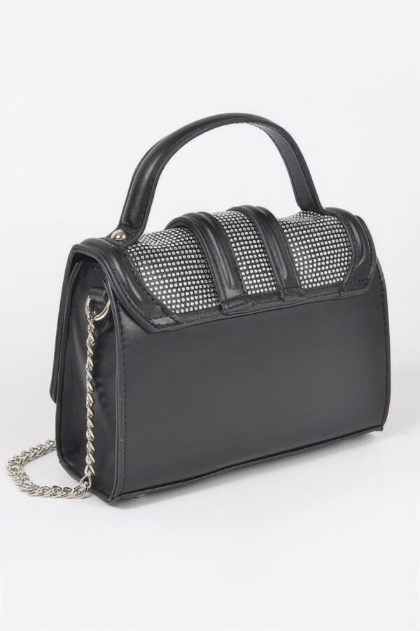 Top Handle Clutch with Hot Fix Embellishment